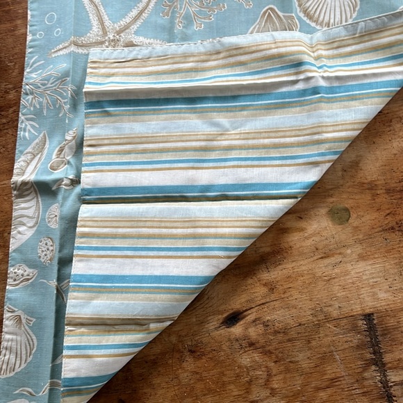 C&F Home Pattern Natural Shell Blue Reversible Cotton 
Napkin Set 20X20 Set of 5 - Picture 8 of 9